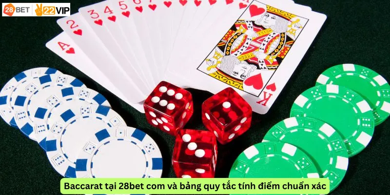 Baccarat tại 28bet com và bảng quy tắc tính điểm chuẩn xác